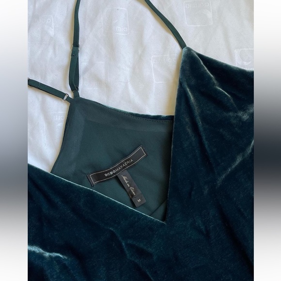 BCBG velvet asymmetric maxi dress - Picture 3 of 4